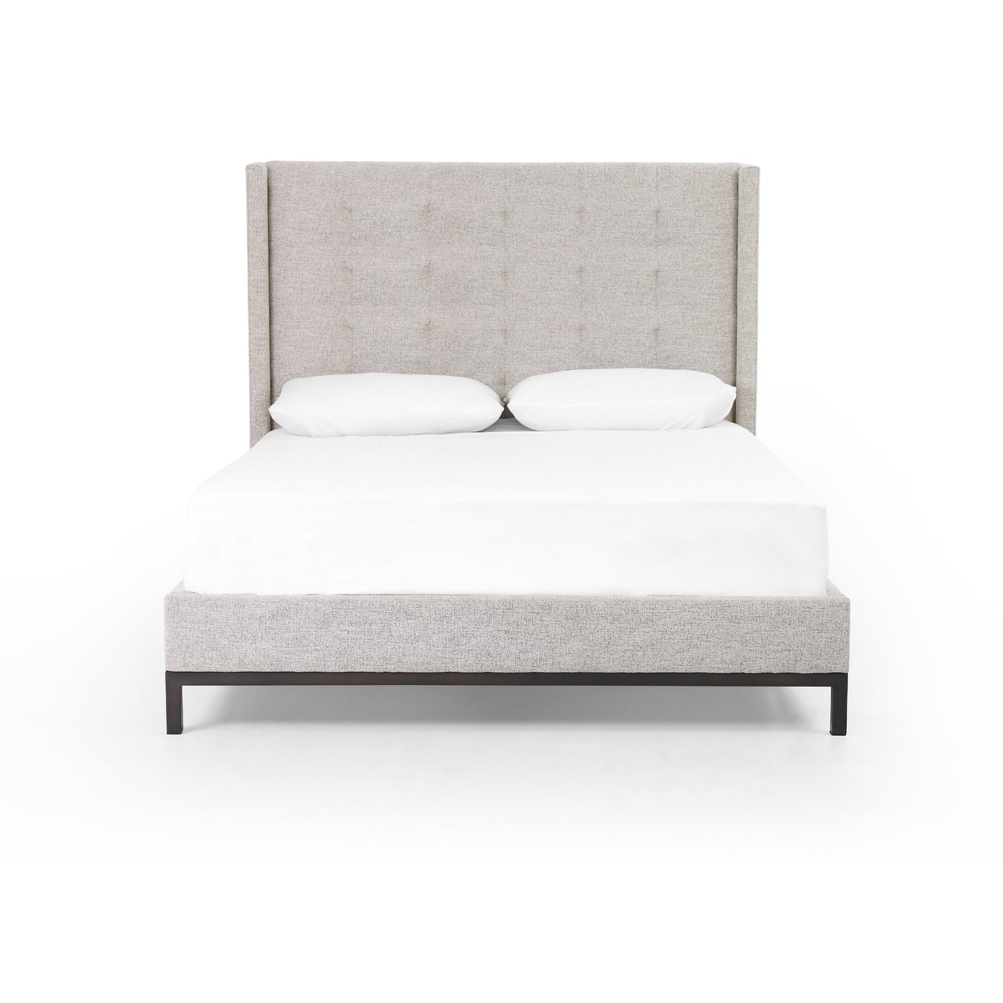 Newhall Bed-55"-Plushtone Linen-Queen