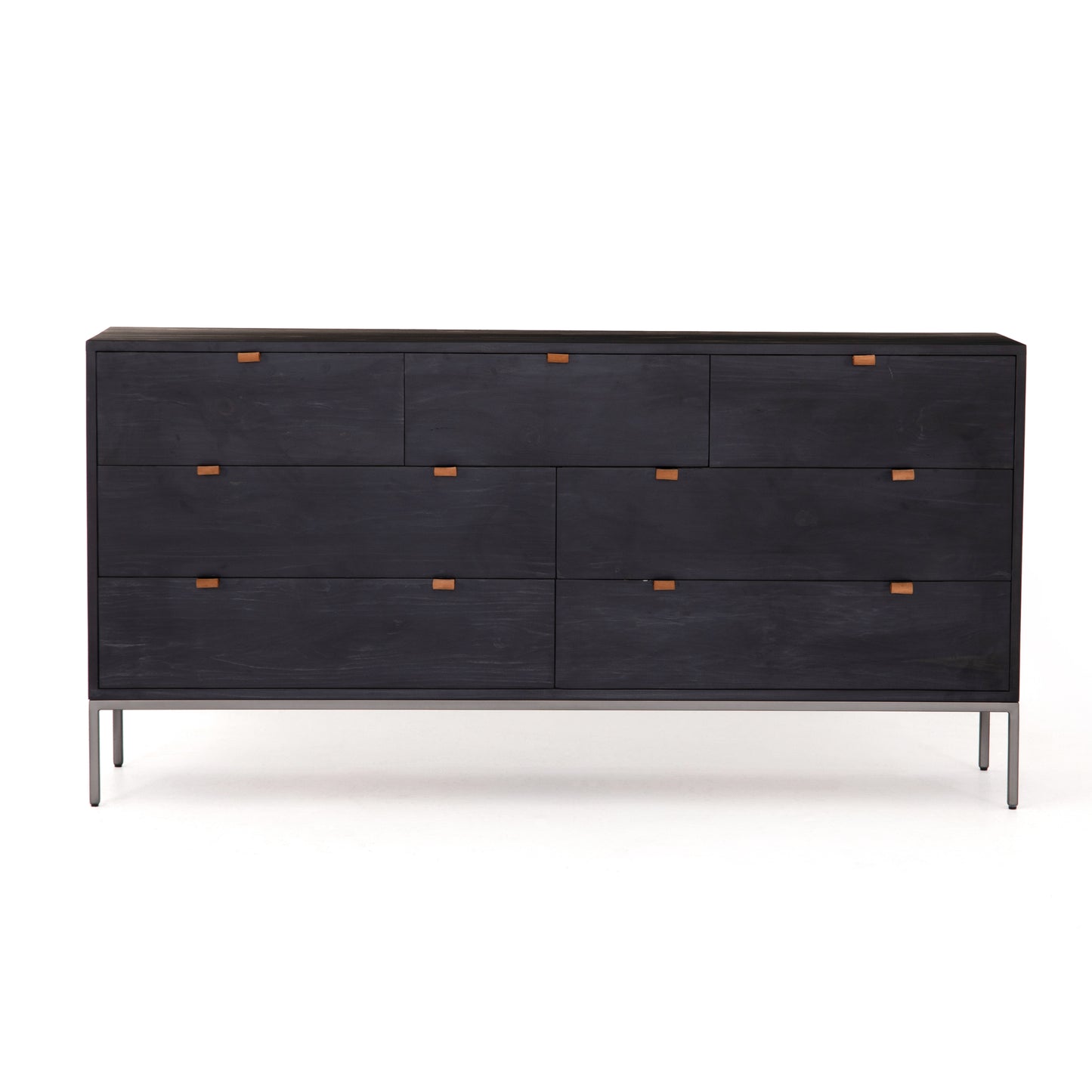 Trey 7 Drawer Dresser-Black Wash Poplar