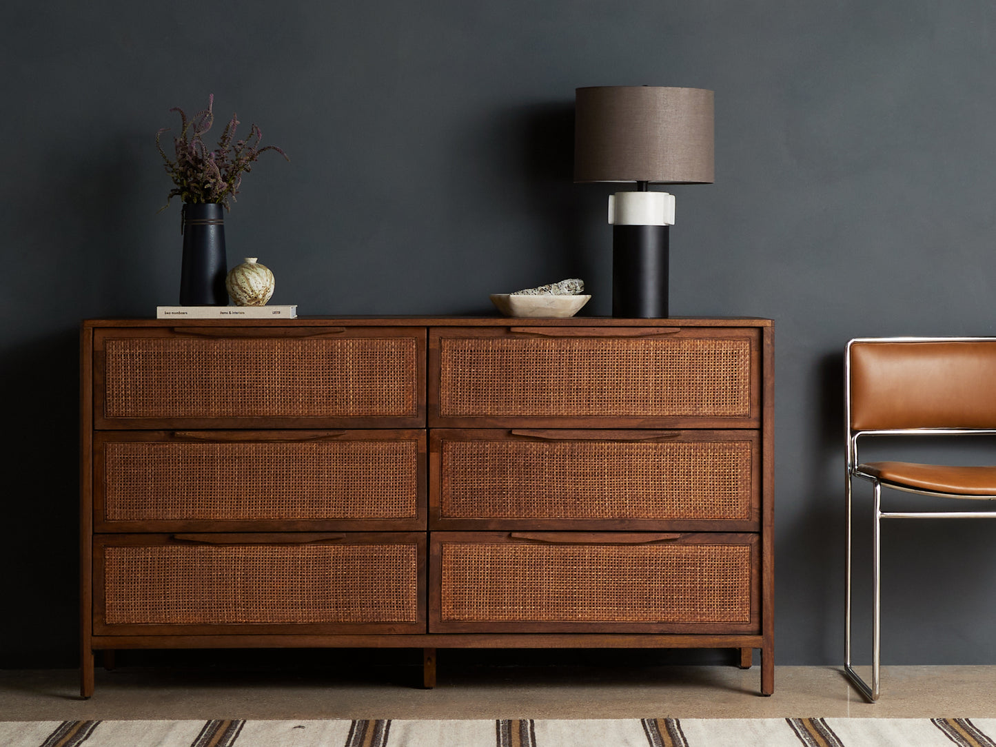 Sydney 6 Drawer Dresser-Brown Wash