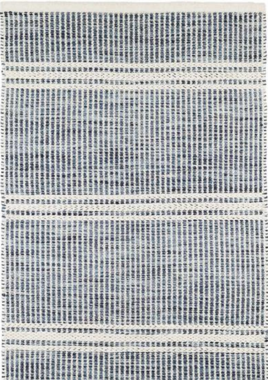 Malta Blue Handwoven Wool Rug | Dash & Albert by Annie Selke