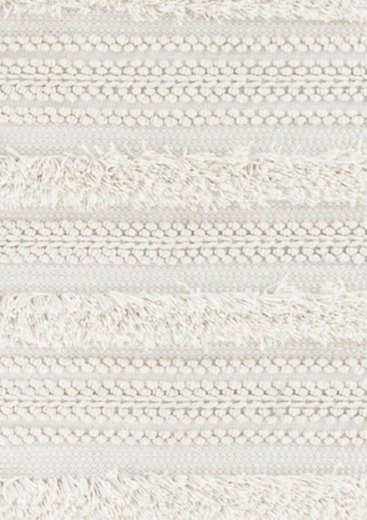 Zhara Stripe Ivory Handwoven Indoor/Outdoor Rug | Dash & Albert by Annie Selke