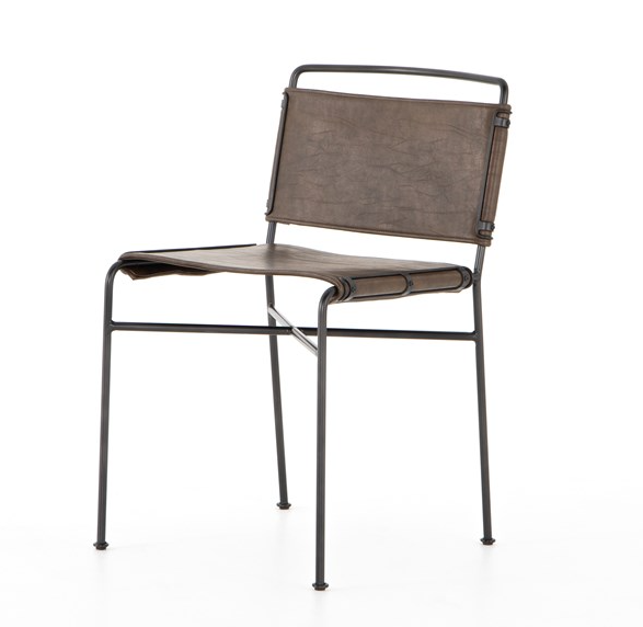 Wharton Dining Chair-Distressed Brown