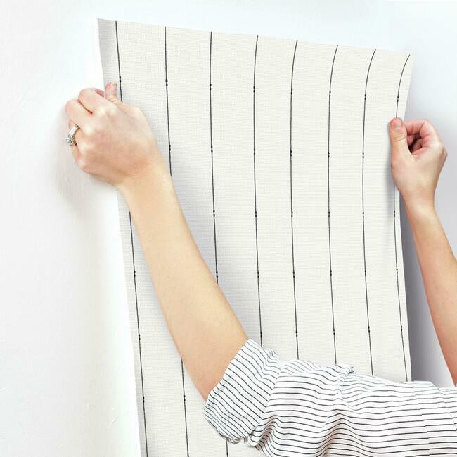 In Stitches Stripe Wallpaper