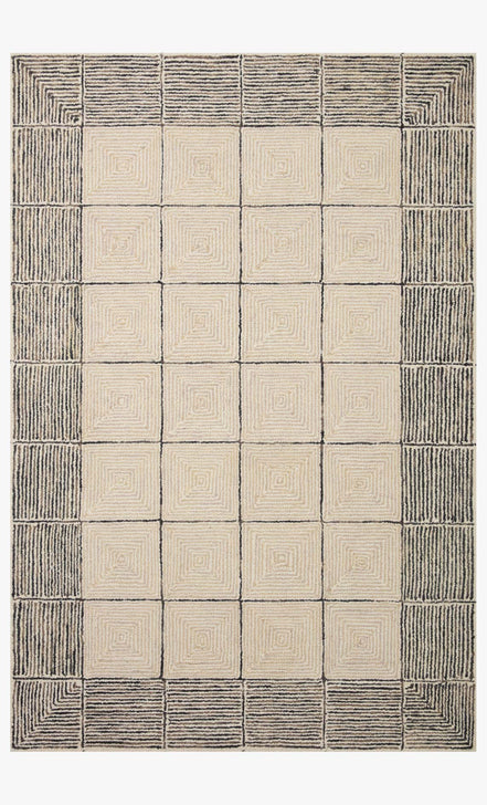 FRA-02 CJ Cream / Black | Loloi Rugs