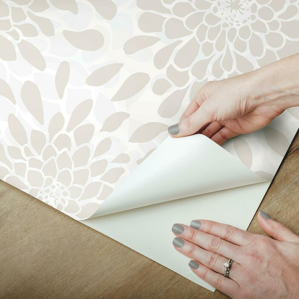 Toss the Bouquet Peel and Stick Wallpaper with Metallic Inks