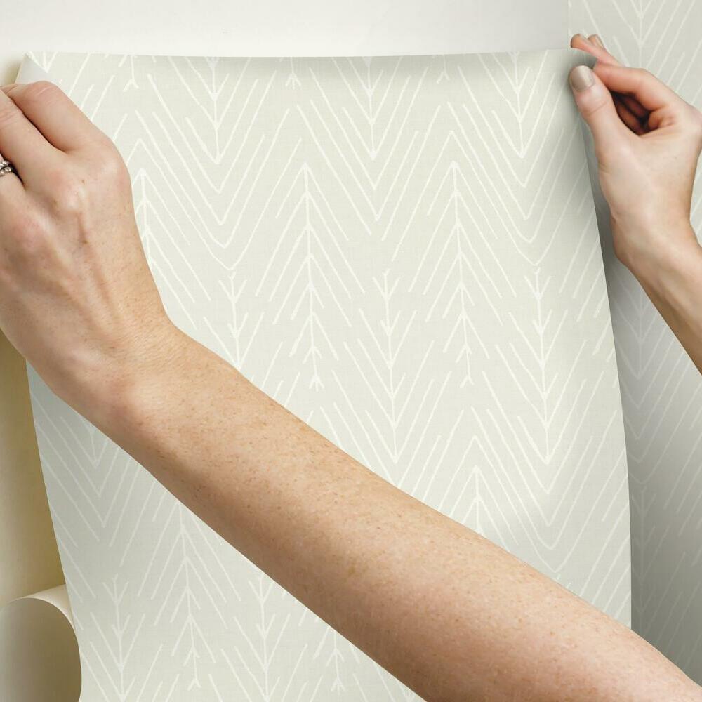 Twig Hygge Herringbone Peel and Stick Wallpaper