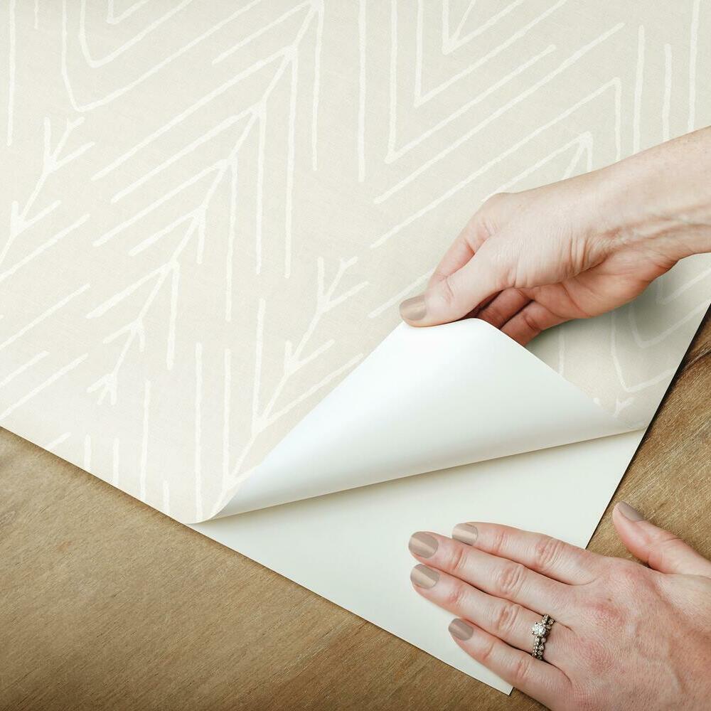 Twig Hygge Herringbone Peel and Stick Wallpaper