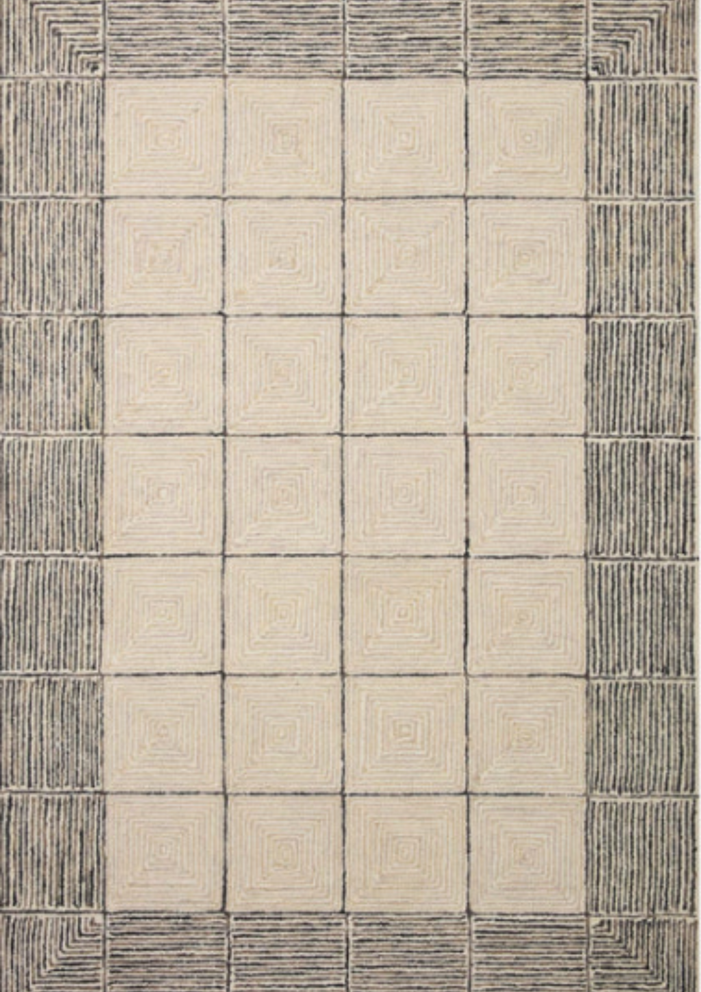 FRA-02 CJ Cream / Black | Loloi Rugs