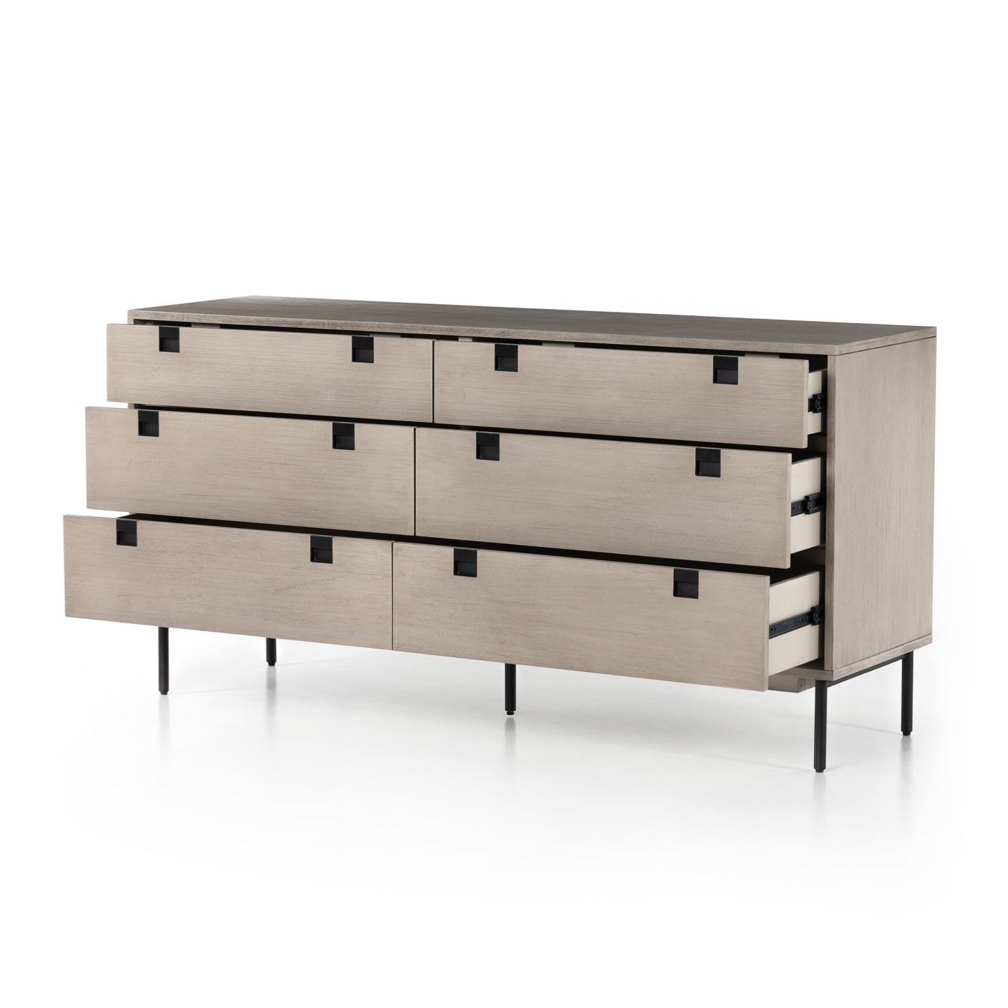 Carly 6 Drawer Dresser-Grey Wash