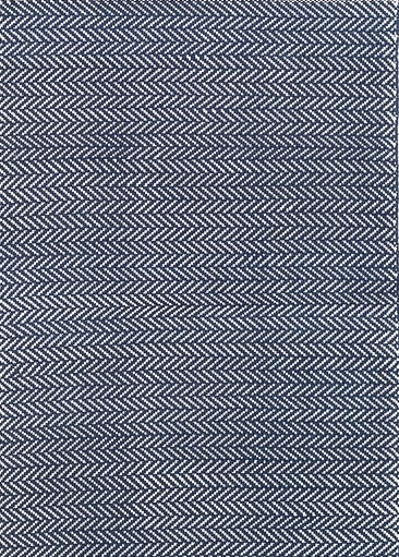 Herringbone Indigo/White Handwoven Indoor/Outdoor Rug | Dash & Albert by Annie Selke