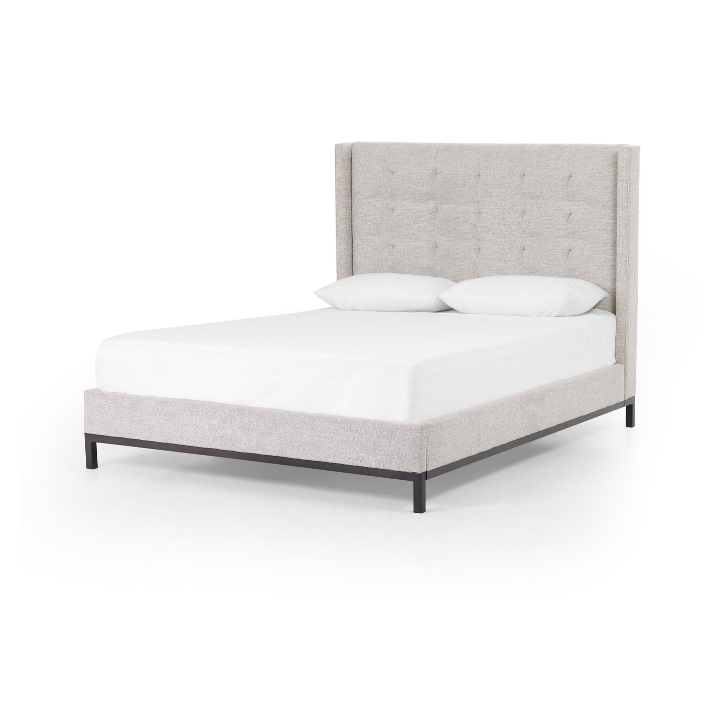 Newhall Bed-55"-Plushtone Linen-King