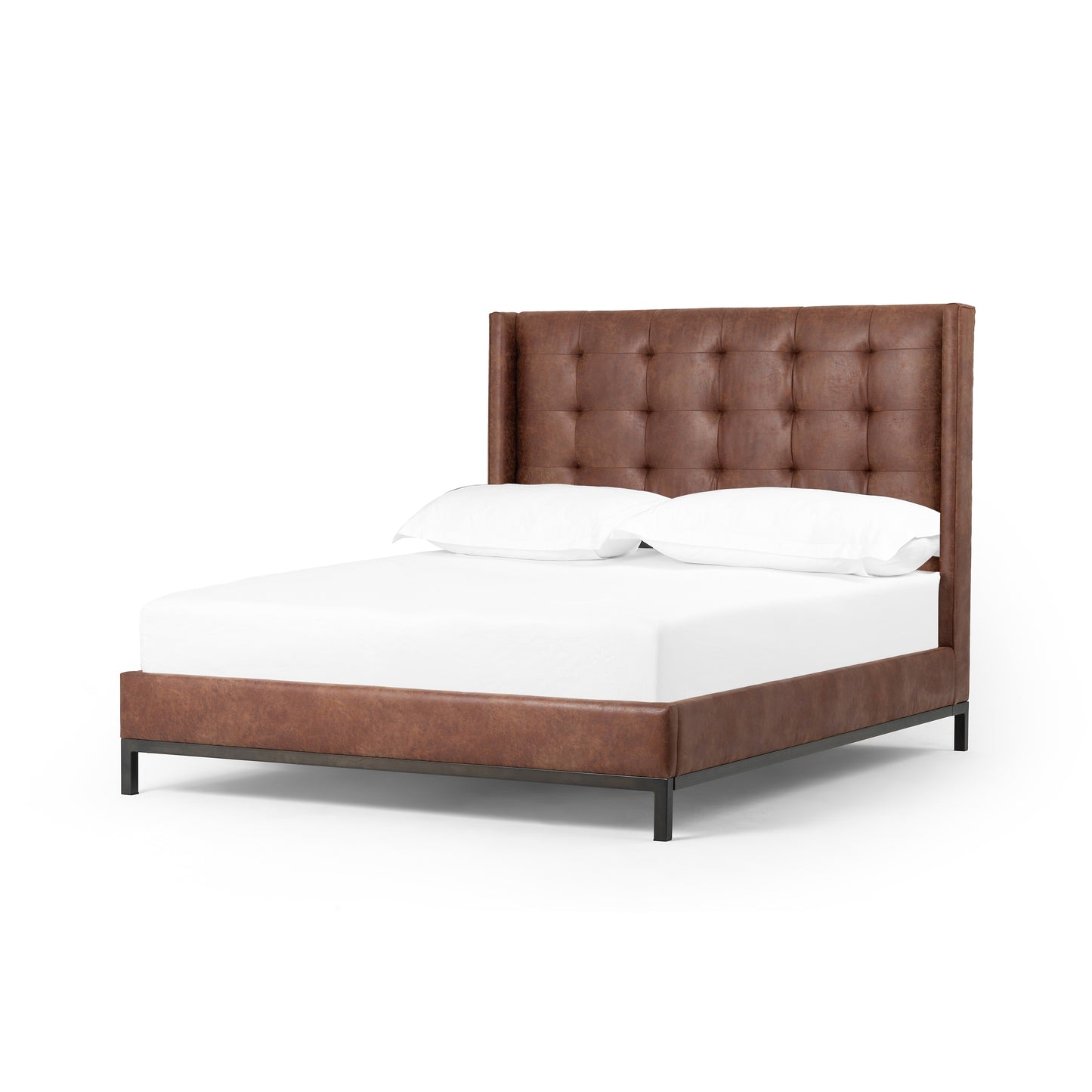 Newhall Bed-55"-Vintage Tobacco-Queen