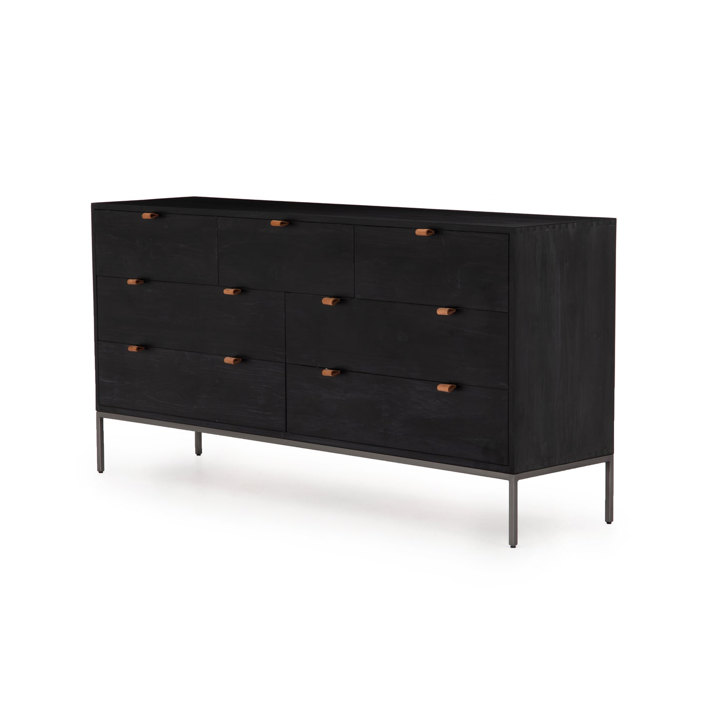 Trey 7 Drawer Dresser-Black Wash Poplar