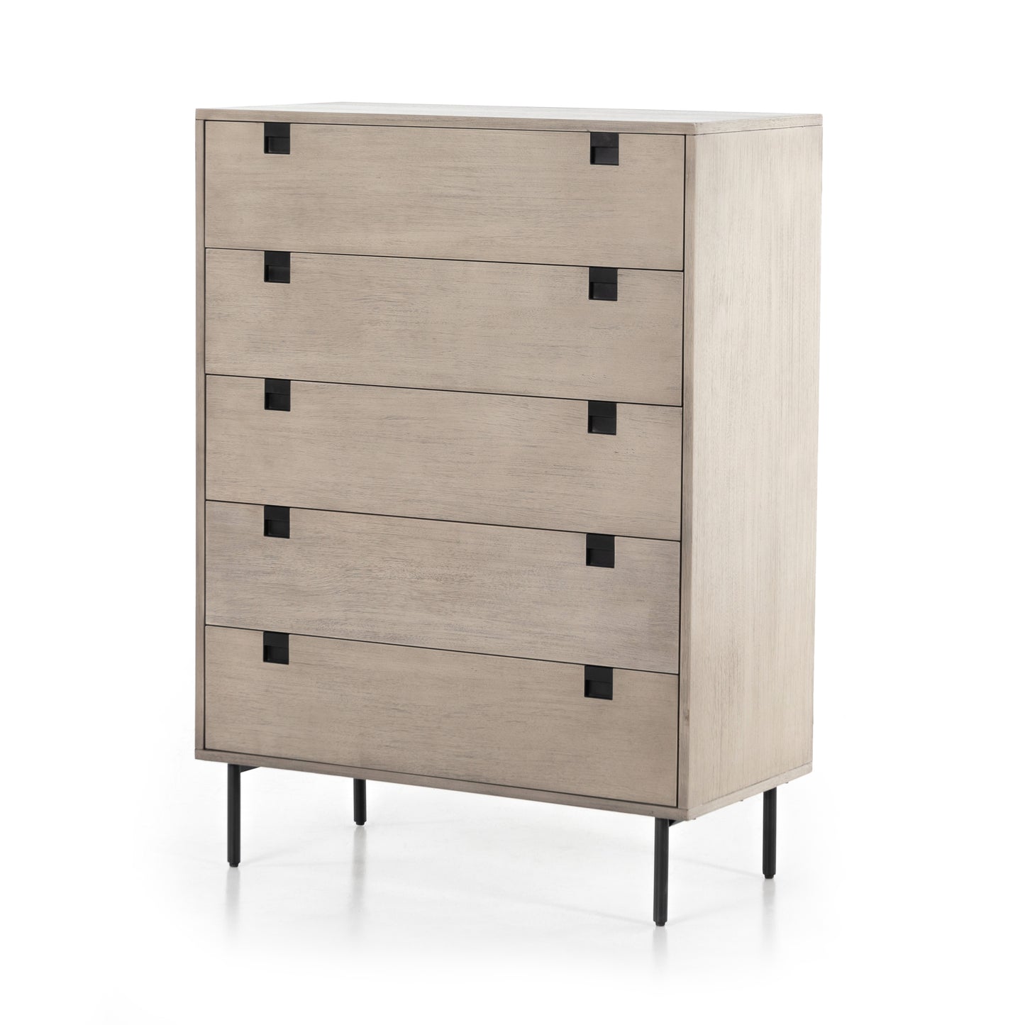 Carly 5 Drawer Dresser-Grey Wash Veneer