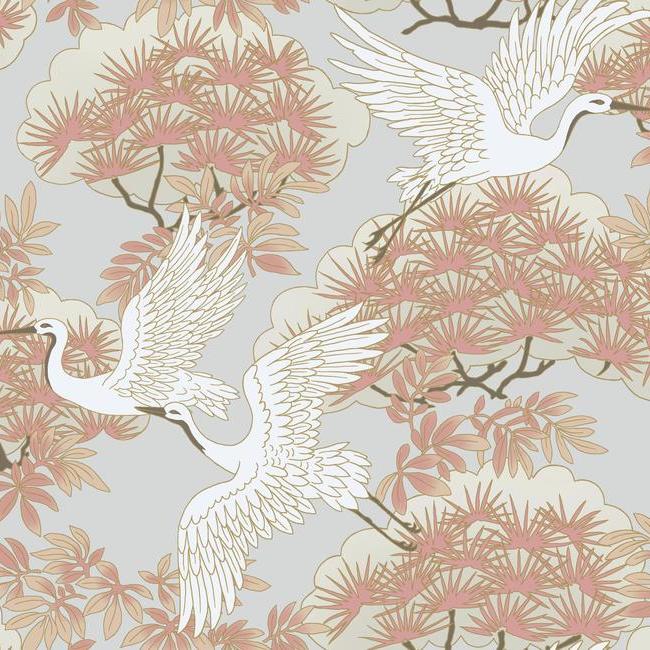 Sprig & Heron Wallpaper